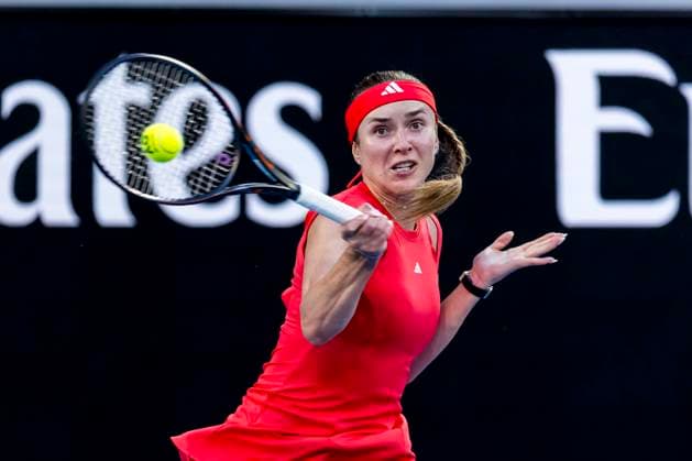 MELBOURNE, VIC - JANUARY 18: Elina Svitolina of Ukraine in action during Round 3 of the 2025 Australian Open on January 18 2025, at Melbourne Park in Melbourne, Australia. (Photo by Jason Heidrich Icon Sportswire) TENNIS: JAN 18 Australian Open EDITORIAL USE ONLY Icon250118183