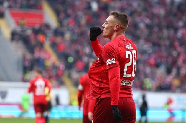 Filip Kaloc Kaiserslautern celebrates his goal for 2 1 for Kaiserslautern 1 FC Kaiserslautern vs SSV Ulm, Soccer, 2 Bundesliga, 18 01 2025 DFL REGULATIONS PROHIBIT ANY USE OF PHOTOGRAPHS AS IMAGE SEQUENCES AND OR QUASI VIDEO 1 FC Kaiserslautern vs SSV Ulm, Soccer, 2 Bundesliga, 17 01 2025 Kaiserslautern Copyright: xEibner-Pressefotox EP_RWS