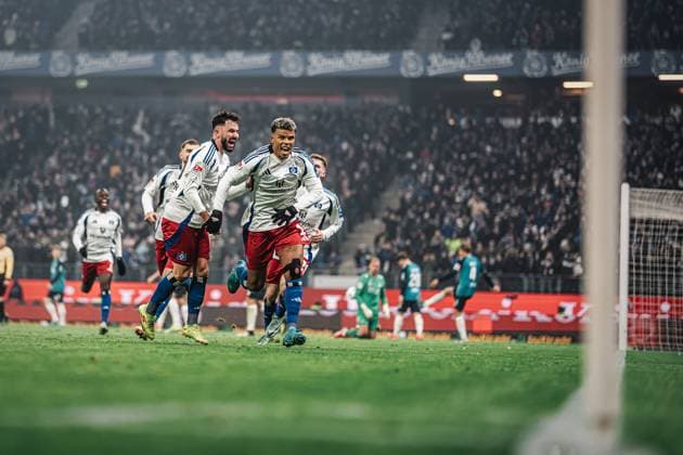 Soccer Men Season 2024 2025 2 Soccer Bundesliga 18 Matchday Hamburger SV vs 1 FC Köln 18 01 2025 Goal celebration by Ransford Königsdörffer 11, HSV Hamburg Volksparkstadion Hamburg Germany