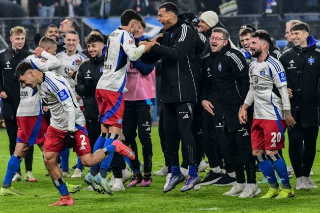 William Mikelbrencis Daniel Elfadli Davie Selke Marco Richter HSV Germany , Hamburg , Volksparkstadion , Football , 2 Bundesliga , Hamburger SV 1 FC Koeln