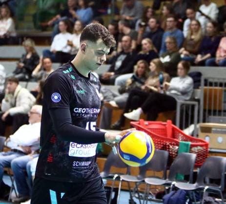 Lucas ROESLER Haching , He Volleyball Bundesliga 2024 25, TSV Haching Muenchen vs SVG Lueneburg, Geothermie Arena, Unterhaching, 18 01 25 Copyright: WolfgangxFehrmann