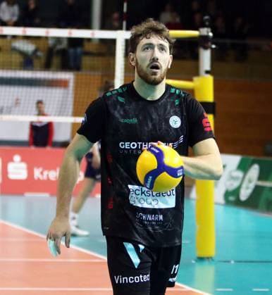 Marco MILOVANOVIC Haching , He Volleyball Bundesliga 2024 25, TSV Haching Muenchen vs SVG Lueneburg, Geothermie Arena, Unterhaching, 18 01 25 Copyright: WolfgangxFehrmann