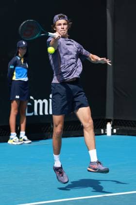 Niels McDonald GER , Boys Singles, Boys Singles, Australian Open 2025, Melbourne Park, Melbourne, Victoria, Australia Copyright: xJuergenxHasenkopfx