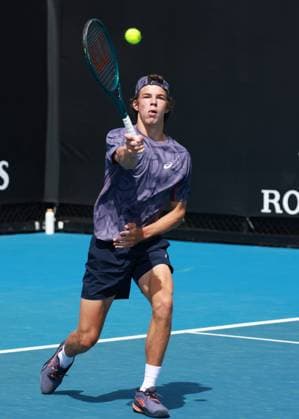 Niels McDonald GER , Boys Singles, Boys Singles, Australian Open 2025, Melbourne Park, Melbourne, Victoria, Australia Copyright: xJuergenxHasenkopfx