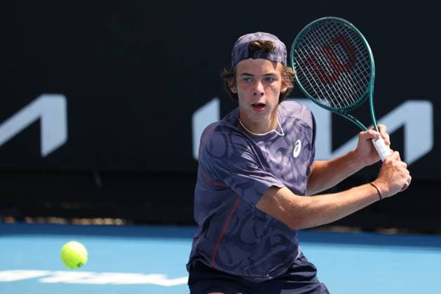 Niels McDonald GER , Boys Singles, Boys Singles, Australian Open 2025, Melbourne Park, Melbourne, Victoria, Australia Copyright: xJuergenxHasenkopfx