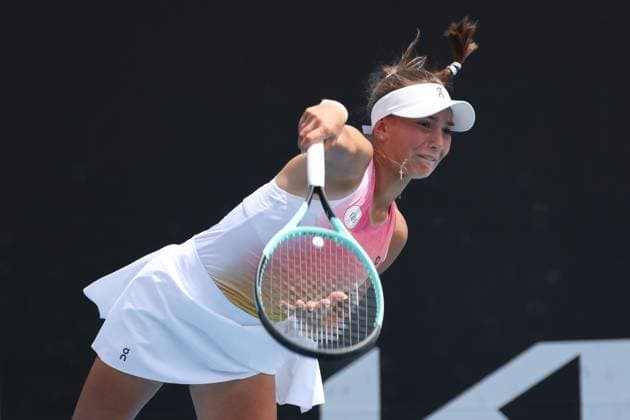 Julia Stusek GER , Girls Singles, Girls Singles, Australian Open 2025, Melbourne Park, Melbourne, Victoria, Australia Copyright: xJuergenxHasenkopfx