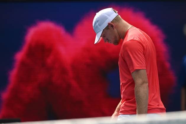 TENNIS AUSTRALIAN OPEN, Alejandro Davidovich Fokina of Spain reacts during his round four match against Tommy Paul of the USA during the 2025 Australian Open at Melbourne Park in Melbourne, Sunday, January 19, 2025. ( NO ARCHIVING, EDITORIAL USE ONLY, NO USE IN BOOKS WITHOUT CONSENT MELBOURNE VICTORIA AUSTRALIA  Copyright: xLUKASxCOCHx 20250119172829020613