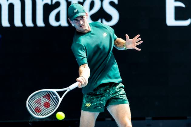 MELBOURNE, VIC - JANUARY 19: Tommy Paul of the United States of America in action during Round 4 of the 2025 Australian Open on January 19 2025, at Melbourne Park in Melbourne, Australia. (Photo by Jason Heidrich Icon Sportswire) TENNIS: JAN 19 Australian Open EDITORIAL USE ONLY Icon250119160