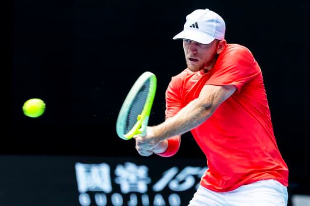 MELBOURNE, VIC - JANUARY 19: Alejandro Davidovich Fokina of Spain in action during Round 4 of the 2025 Australian Open on January 19 2025, at Melbourne Park in Melbourne, Australia. (Photo by Jason Heidrich Icon Sportswire) TENNIS: JAN 19 Australian Open EDITORIAL USE ONLY Icon250119168