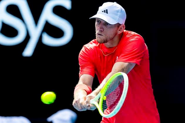 MELBOURNE, VIC - JANUARY 19: Alejandro Davidovich Fokina of Spain in action during Round 4 of the 2025 Australian Open on January 19 2025, at Melbourne Park in Melbourne, Australia. (Photo by Jason Heidrich Icon Sportswire) TENNIS: JAN 19 Australian Open EDITORIAL USE ONLY Icon250119176