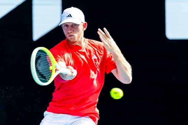 MELBOURNE, VIC - JANUARY 19: Alejandro Davidovich Fokina of Spain in action during Round 4 of the 2025 Australian Open on January 19 2025, at Melbourne Park in Melbourne, Australia. (Photo by Jason Heidrich Icon Sportswire) TENNIS: JAN 19 Australian Open EDITORIAL USE ONLY Icon250119177