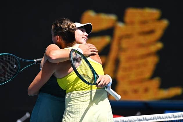 Australian Open - Aryna Sabalenka Wins Fourth Round Aryna Sabalenka (RUS) during her fourth round match at the 2025 Australian Open at Melbourne Park in Melbourne, Australia, on January 19, 2025. Photo by Corinne Dubreuil ABACAPRESS.COM Melbourne Australia  Copyright: xDubreuilxCorinne ABACAx