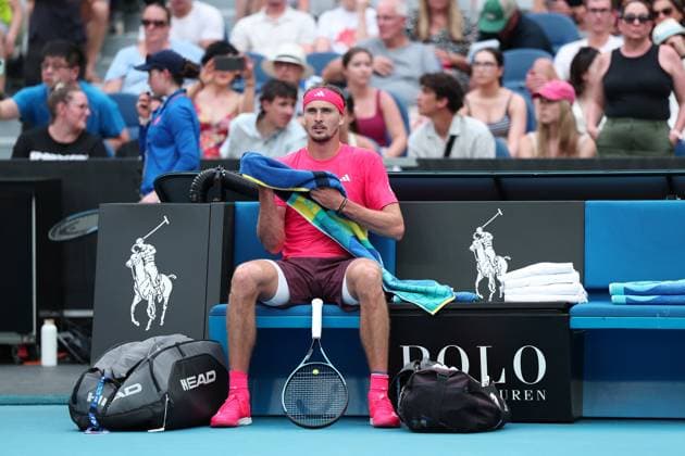 Jour 8 - Open de tennis d Australie à Melbourne SACHA ZVEREV lors du huitième jour de l Open de tennis d Australie à Melbourne, Australie, le 19 janvier 2025. Nicolas Luttiau Bestimage Day 8 of the Australian Open tennis tournament in Melbourne, Australia, on January 19, 2025. Melbourne Australie  Copyright: x xNicolasxLuttiau Bestimagex xNicolasxLuttiau Bestimagex