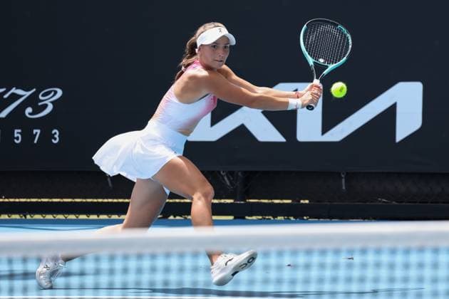 Julia Stusek GER , Girls Singles, Girls Singles, Australian Open 2025, Melbourne Park, Melbourne, Victoria, Australia Copyright: xJuergenxHasenkopfx