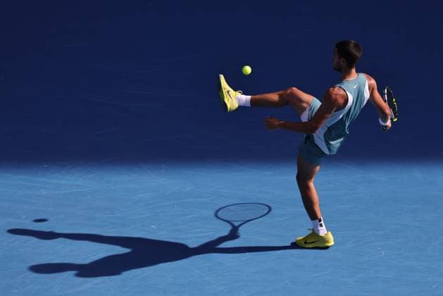 Carlos Alcaraz, ESP, during fourth round of 2025 Australian Open in Melbourne, 19 01 2025
