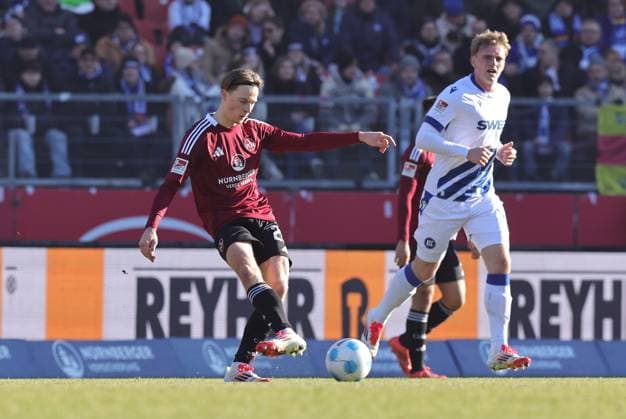 19 01 2025 Soccer season 2024 2025 2 Soccer Bundesliga 18 Matchday 1 FC Nürnberg FCN Club Karlsruher SC KSC Sportfoto Zink DaMa xdaxmax DFL regulations prohibit any use of photographs as image sequences and or quasi video only for editorial use Caspar Jander 20, 1 FC Nürnberg FCN