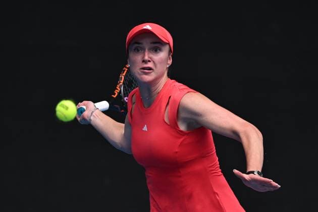 TENNIS AUSTRALIAN OPEN, Elina Svitolina of Ukraine in action during her round 4 match against Veronika Kudermetova of Russia during the 2025 Australian Open at Melbourne Park in Melbourne, Monday, January 20, 2025. ( NO ARCHIVING, EDITORIAL USE ONLY, NO USE IN BOOKS WITHOUT CONSENT MELBOURNE VICTORIA AUSTRALIA  Copyright: xJAMESxROSSx 20250120146814567975