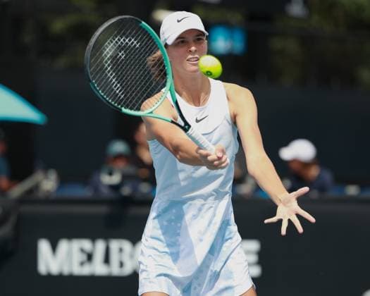 Lilli Tagger (AUT), Maedchen Einzel, Girls Singles Australian Open 2025, Melbourne Park, Melbourne, Victoria, Australia. Copyright: xJuergenxHasenkopfx