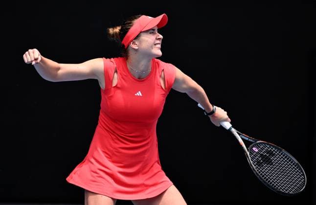 TENNIS AUSTRALIAN OPEN, Elina Svitolina of Ukraine celebrates after winning her round 4 match against Veronika Kudermetova of Russia during the 2025 Australian Open at Melbourne Park in Melbourne, Monday, January 20, 2025. ( NO ARCHIVING, EDITORIAL USE ONLY, NO USE IN BOOKS WITHOUT CONSENT MELBOURNE VICTORIA AUSTRALIA  Copyright: xJAMESxROSSx 20250120168507484269