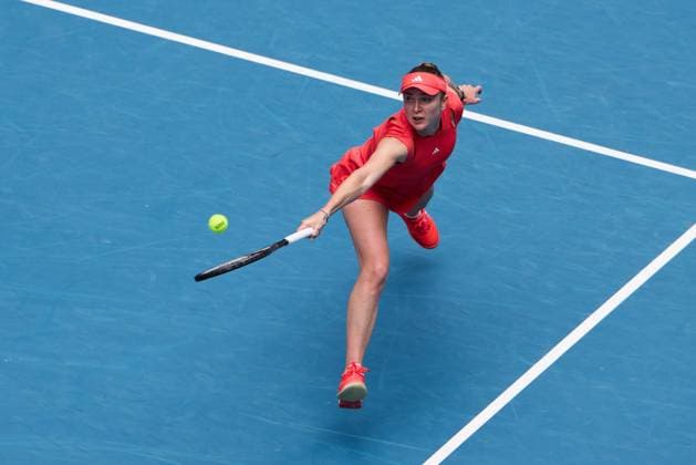 Elina Svitolina of Ukraine hits a backhand Australian Open, Day Nine, Tennis, Melbourne Park, Melbourne, Australia - 20 Jan 2025  Copyright: xRachelxBach Shutterstockx 15105043e