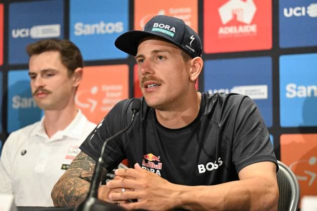 20-01-2025 Conferenza Stampa Vigilia Tour Down Under 2025; 2025, Red Bull - Bora Hansgrohe; Welsford, Sam; Adelaide Hotel Hilton; 