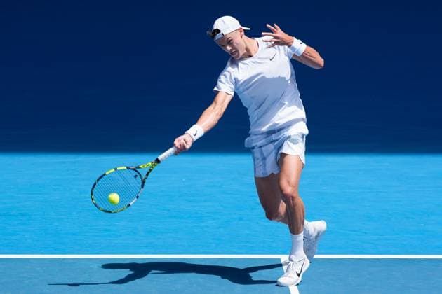 Tennis 2025: Australian Open Day 9 January 20, 2025: 13th seed HOLGER RUNE of Denmark in action against 1st seed JANNIK SINNER of Italy on Rod Laver Arena in a Men s Singles 4th round match on day 9 of the 2025 Australian Open in Melbourne, Australia. Sydney Low Cal Media(Credit Image: Â Sydney Low Cal Sport Media) Melbourne Victoria Australia EDITORIAL USE ONLY Copyright: xx ZUMA-20250120_faf_c04_021.jpg SydneyxLowx csmphotothree347048