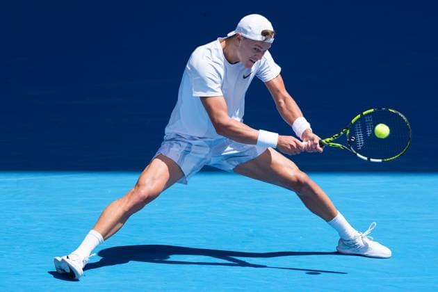 Tennis 2025: Australian Open Day 9 January 20, 2025: 13th seed HOLGER RUNE of Denmark in action against 1st seed JANNIK SINNER of Italy on Rod Laver Arena in a Men s Singles 4th round match on day 9 of the 2025 Australian Open in Melbourne, Australia. Sydney Low Cal Media(Credit Image: Â Sydney Low Cal Sport Media) Melbourne Victoria Australia EDITORIAL USE ONLY Copyright: xx ZUMA-20250120_faf_c04_016.jpg SydneyxLowx csmphotothree347052