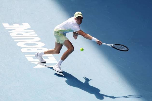 Jannik Sinner during his fourth round match against Rune Australian Open, Day Nine, Tennis, Melbourne Park, Melbourne, Australia - 20 Jan 2025  Copyright: xEllaxLing Shutterstockx 15105040br