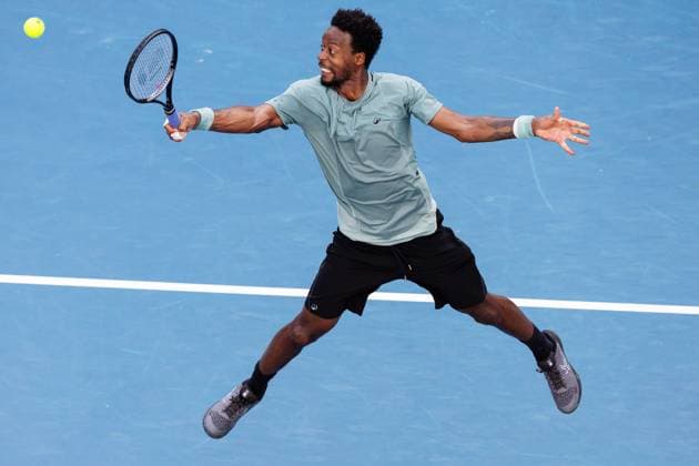 GaÃ«l Monfils during his fourth round match against Shelton Australian Open, Day Nine, Tennis, Melbourne Park, Melbourne, Australia - 20 Jan 2025  Copyright: xRachelxBach Shutterstockx 15105043bq