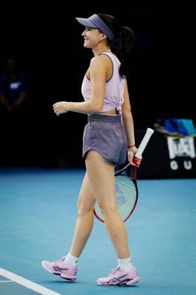 Eva Lys during her fourth round match against Swiatek on the Rod Laver Arena Australian Open, Day Nine, Tennis, Melbourne Park, Melbourne, Australia - 20 Jan 2025  Copyright: xRachelxBach Shutterstockx 15105043cc