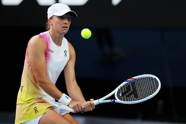 Iga Swiatek during her fourth round match against Lys on the Rod Laver Arena Australian Open, Day Nine, Tennis, Melbourne Park, Melbourne, Australia - 20 Jan 2025  Copyright: xRachelxBach Shutterstockx 15105043cz