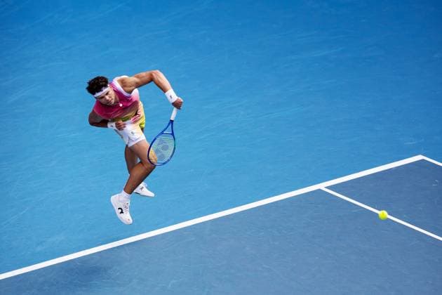 Ben Shelton during his fourth round match against Monfils Australian Open, Day Nine, Tennis, Melbourne Park, Melbourne, Australia - 20 Jan 2025  Copyright: xRachelxBach Shutterstockx 15105043dh
