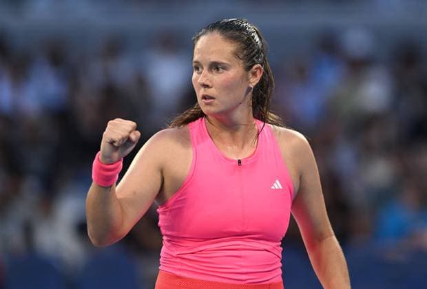 TENNIS AUSTRALIAN OPEN, Daria Kasatkina of Russia reacts during her round 4 match against Emma Navarro of USA during the 2025 Australian Open at Melbourne Park in Melbourne, Monday, January 20, 2025. ( NO ARCHIVING, EDITORIAL USE ONLY, NO USE IN BOOKS WITHOUT CONSENT MELBOURNE VICTORIA AUSTRALIA  Copyright: xLUKASxCOCHx 20250120110442974698