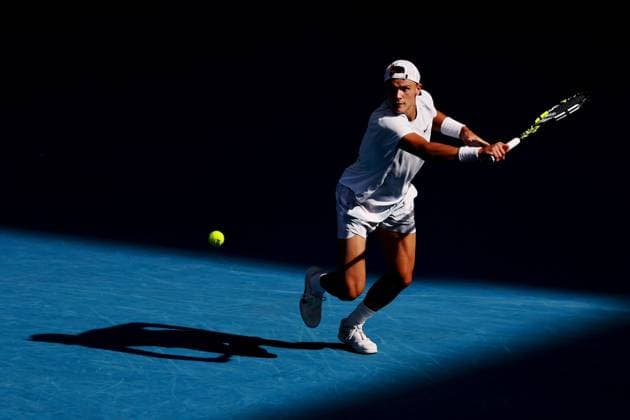Holger Rune during his fourth round match against Sinner Australian Open, Day Nine, Tennis, Melbourne Park, Melbourne, Australia - 20 Jan 2025  Copyright: xEllaxLing Shutterstockx 15105040dh