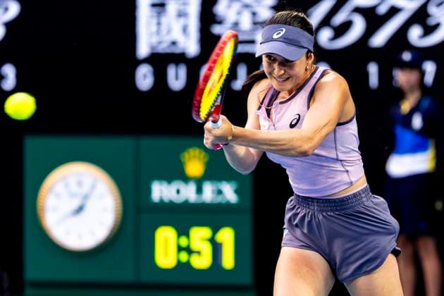 MELBOURNE, VIC - JANUARY 20: Eva Lys of Germany in action during Round 4 of the 2025 Australian Open on January 20 2025, at Melbourne Park in Melbourne, Australia. (Photo by Jason Heidrich Icon Sportswire) TENNIS: JAN 20 Australian Open EDITORIAL USE ONLY Icon250120245