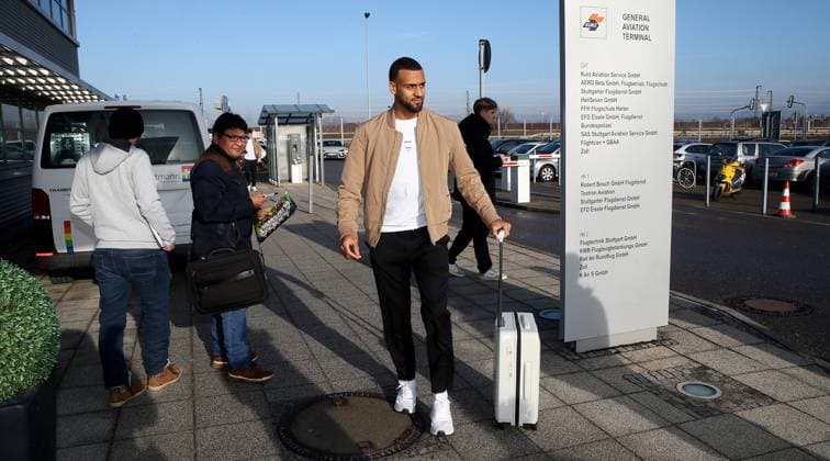 BAU 20 01 2025 Stuttgart Football VfB Stuttgart Departure to Bratislava, Josha Vagnoman