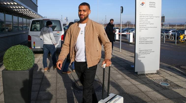BAU 20 01 2025 Stuttgart Football VfB Stuttgart Departure to Bratislava, Josha Vagnoman