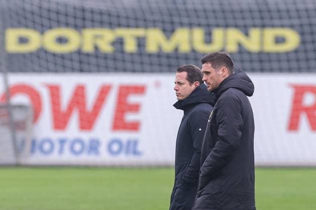 20 01 2025, Final training Borussia Dortmund, UEFA Champions League, f l Managing Director Sport Lars Ricken Borussia Dortmund , Sports Director Sebastian Kehl Borussia Dortmund , Dortmund BVB training ground NRW Germany xRHR PHOTO DEx Copyright: DennisxEwert RHR-FOTOx RHR-FOTO DE