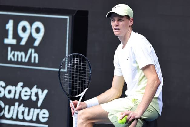 Jannik Sinner, ITA, during fourth round of 2025 Australian Open in Melbourne, 20 01 2025