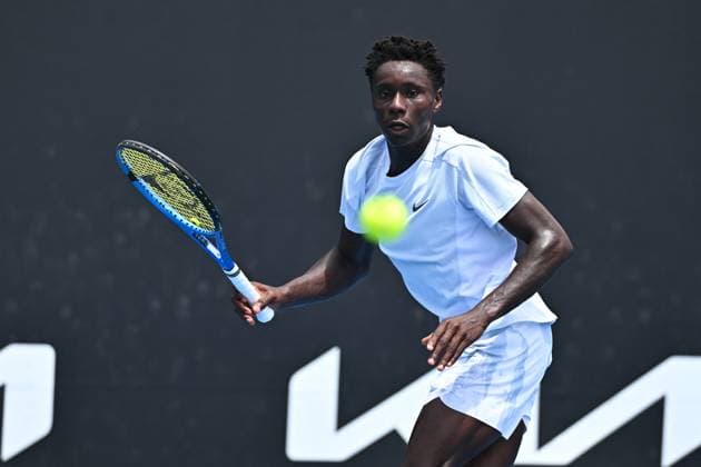 Australian Open - Moise Kouame Wins Round 2 - Junior Boys Singles Noise Konami (FRA) during his second round match at the 2025 Juniors Australian Open at Melbourne Park in Melbourne, AUSTRALIA, on January 20, 2025. Photo by Corinne Dubreuil ABACAPRESS.COM Melbourne Australia  Copyright: xDubreuilxCorinne ABACAx