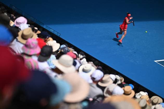 Sport Bilder des Tages Australian Open - Womens Singles - Round 4 Elina Svitolina (UKR) during her fourth round match at the 2025 Australian Open at Melbourne Park in Melbourne, Australia, on January 20, 2025. Photo by Corinne Dubreuil ABACAPRESS.COM Melbourne Australia  Copyright: xDubreuilxCorinne ABACAx