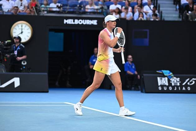 Australian Open - Womens Singles - Round 4 Iga Swiatek (POL) during her fourth round match at the 2025 Australian Open at Melbourne Park in Melbourne, Australia, on January 20, 2025. Photo by Corinne Dubreuil ABACAPRESS.COM Melbourne Australia  Copyright: xDubreuilxCorinne ABACAx