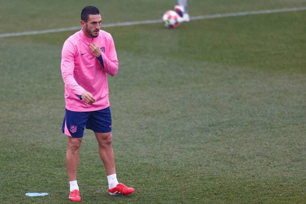 January 20, 2025, Majadahonda, Madrid, SPAIN: Jorge Resurreccion Koke of Atletico de Madrid warms up during the training day of Atletico de Madrid ahead of the UEFA Champions League, football match against Bayer 04 Leverkusen, at Ciudad Deportiva Wanda Atletico de Madrid on January 20, 2025, in Majadahonda, Madrid, Spain. Majadahonda SPAIN - ZUMAa181 20250120_zaa_a181_018 Copyright: xDennisxAgyemanx