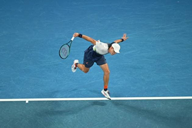 Australian Open - Mens Singles - Round 4 Alex De Minaur (AUS) during his fourth round match at the 2025 Australian Open at Melbourne Park in Melbourne, AUSTRALIA, on January 20, 2025. Photo by Corinne Dubreuil ABACAPRESS.COM Melbourne Australia  Copyright: xDubreuilxCorinne ABACAx