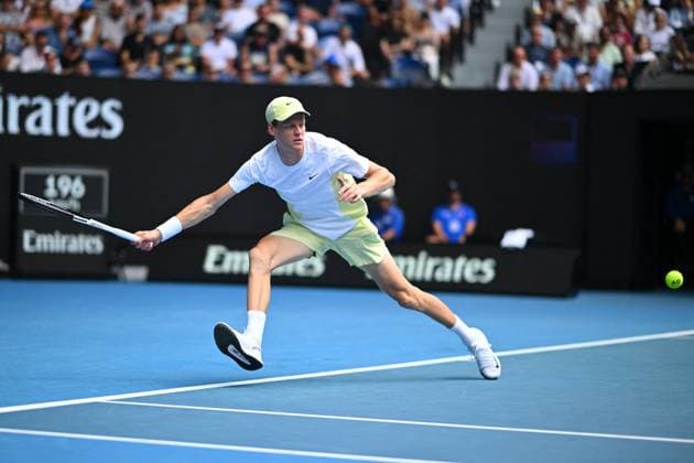 Australian Open - Mens Singles - Round 4 Jannik Sinner (ITA) during his fourth round match at the 2025 Australian Open at Melbourne Park in Melbourne, AUSTRALIA, on January 20, 2025. Photo by Corinne Dubreuil ABACAPRESS.COM Melbourne Australia  Copyright: xDubreuilxCorinne ABACAx