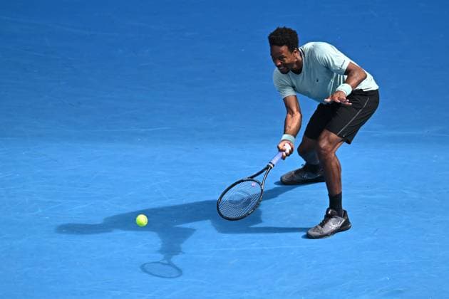 Australian Open - Gael Monfils Retires Against Ben Shelton - Round 4 Gael Monfils (FRA) during his fourth round match at the 2025 Australian Open at Melbourne Park in Melbourne, AUSTRALIA, on January 20, 2025. Photo by Corinne Dubreuil ABACAPRESS.COM Melbourne Australia  Copyright: xDubreuilxCorinne ABACAx