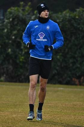 January 20, 2025, Zingonia, Italia: Atalanta s Giorgio Scalvini during a training session on the eve of the UEFA Champions League soccer match between Atalanta BC and Sturm Graz at Bortolotti Training Center in Zingonia, Italy, 20 January 2025. .ANSA MICHELE MARAVIGLIA Soccer: Champions League; Atalanta-Sturm Graz  - ZUMAa110 20250120_zaf_a110_027 Copyright: xMichelexMaravigliax