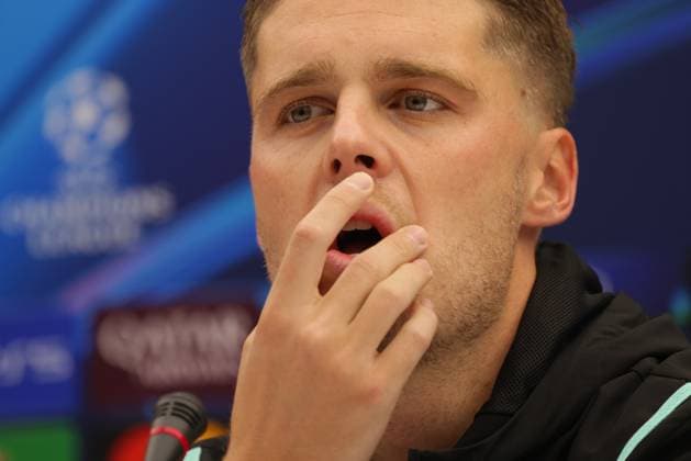 CRVENA ZVEZDA vs PSV EINDHOVEN JOEY VEERMAN Dzoi Verman fudbaler PSV Ajndhovena pres konferencija pred utakmicu UEFA Lige Sampiona protiv Crvene zvezde na stadionu Rajko Mitic, Beograd 20.01.2025. godine Fudbal, Crvena zvezda, UEFA Liga Sampiona , PSV Ajndhoven Belgrade Rajko Mitic stadium Serbia Copyright: xACx xMNxPressx