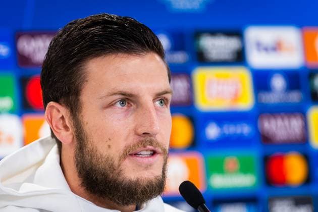 SLOVAN BRATISLAVA - STUTTGART press conference, PK, Pressekonferenz Kevin Wimmer of Slovan speaks during the press conference ahead of UEFA Champions League, league stage match between SK Slovan Bratislava and VfB Stuttgart. Bratislava, Slovakia, January 20, 2025. PUBLICATION NOT IN SLOVAKIA Copyright: xx 080A2796