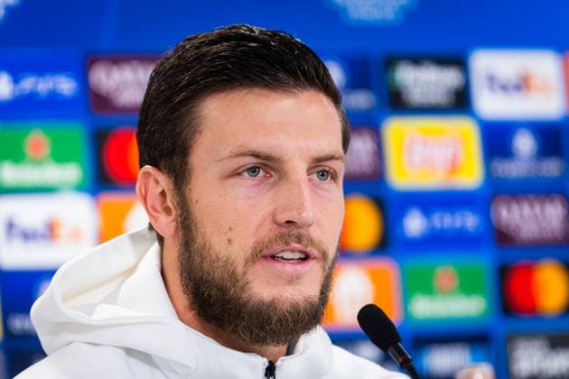 SLOVAN BRATISLAVA - STUTTGART press conference, PK, Pressekonferenz Kevin Wimmer of Slovan speaks during the press conference ahead of UEFA Champions League, league stage match between SK Slovan Bratislava and VfB Stuttgart. Bratislava, Slovakia, January 20, 2025. PUBLICATION NOT IN SLOVAKIA Copyright: xx 080A2812